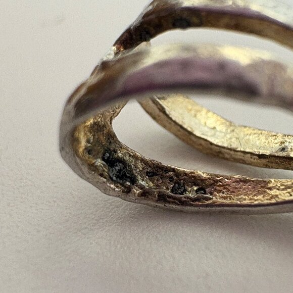 VTG Sterling Silver 925 Cubic Zirconia Bezel Set Bow Pendant Size 1.25" Length - Picture 9 of 13